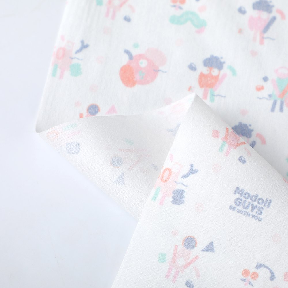 Professional Manufacture Printing Wood Pulp Spunlace Nonwoven Fabric Roll For Disposable Bath Towel