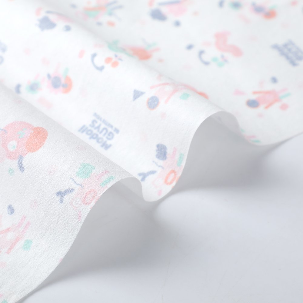 Professional Manufacture Printing Wood Pulp Spunlace Nonwoven Fabric Roll For Disposable Bath Towel