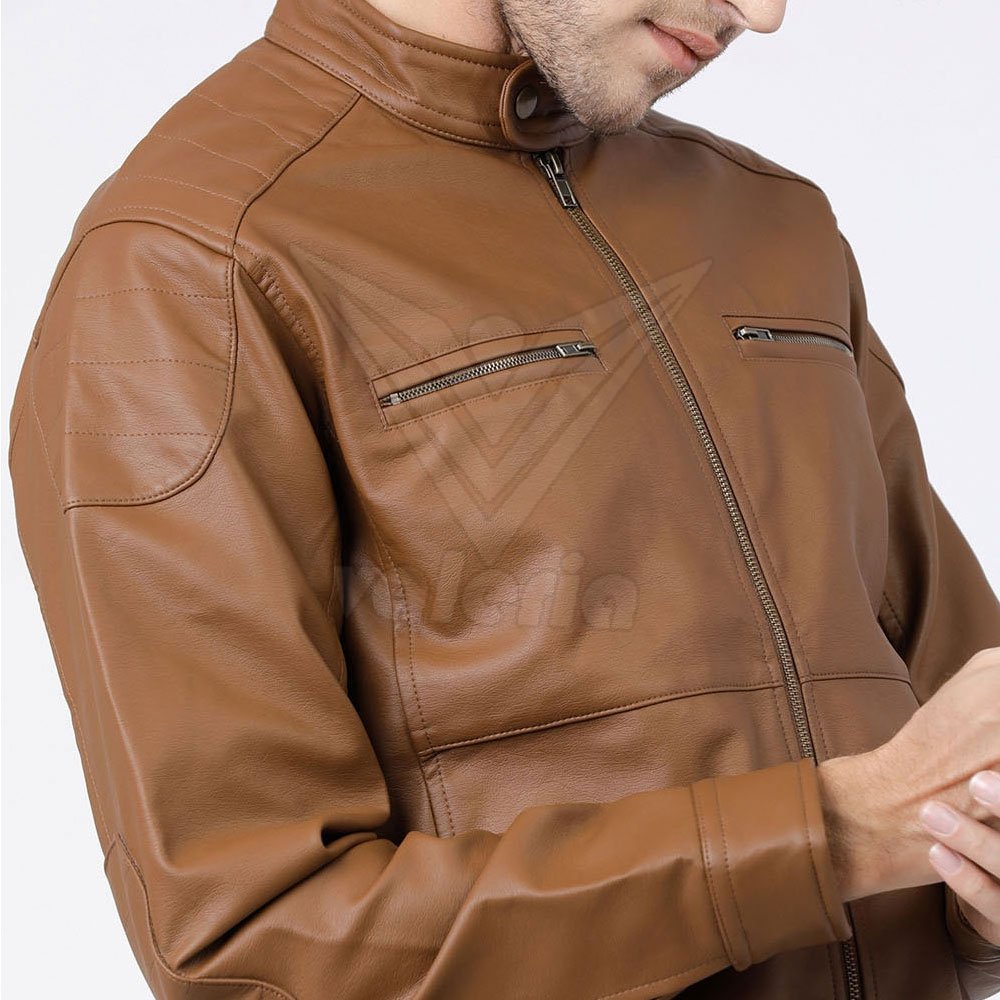 Best Selling Waterproof Men's Sheep Skin Leather Varsity Jacket Online Low MOQ Fleece Fabric Type