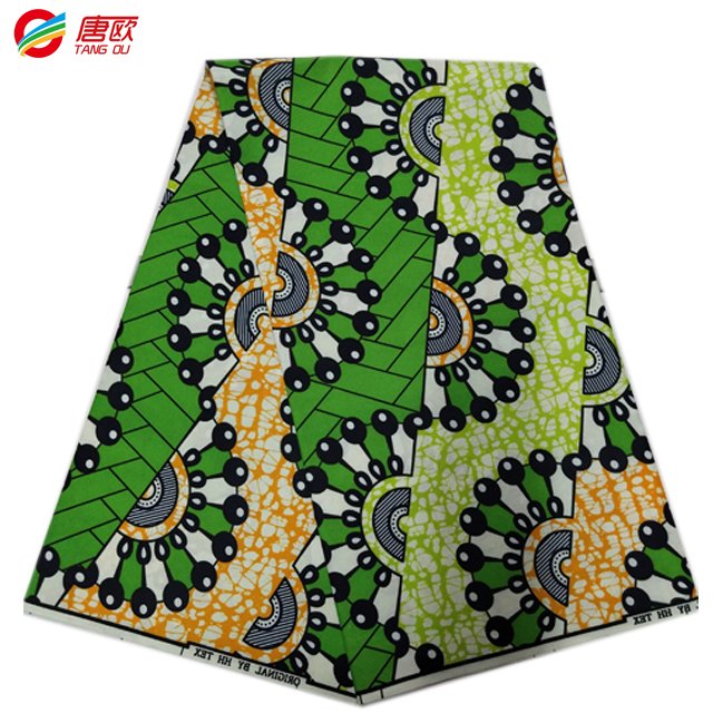 100% polyester block prints Africa wax fabric hollandai Ankara wax prints gold super fabric