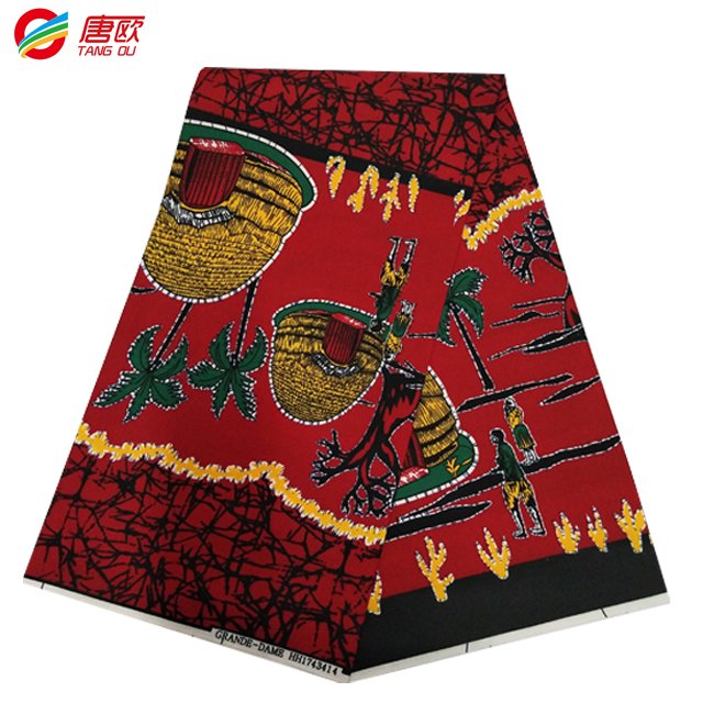 100% polyester block prints Africa wax fabric hollandai Ankara wax prints gold super fabric