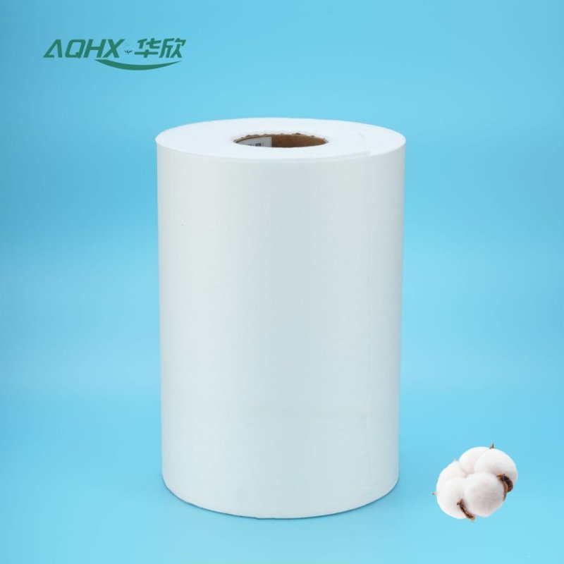 Customized organic cotton spunlace non-woven fabrics are used to make household and personal care products and hygiene products