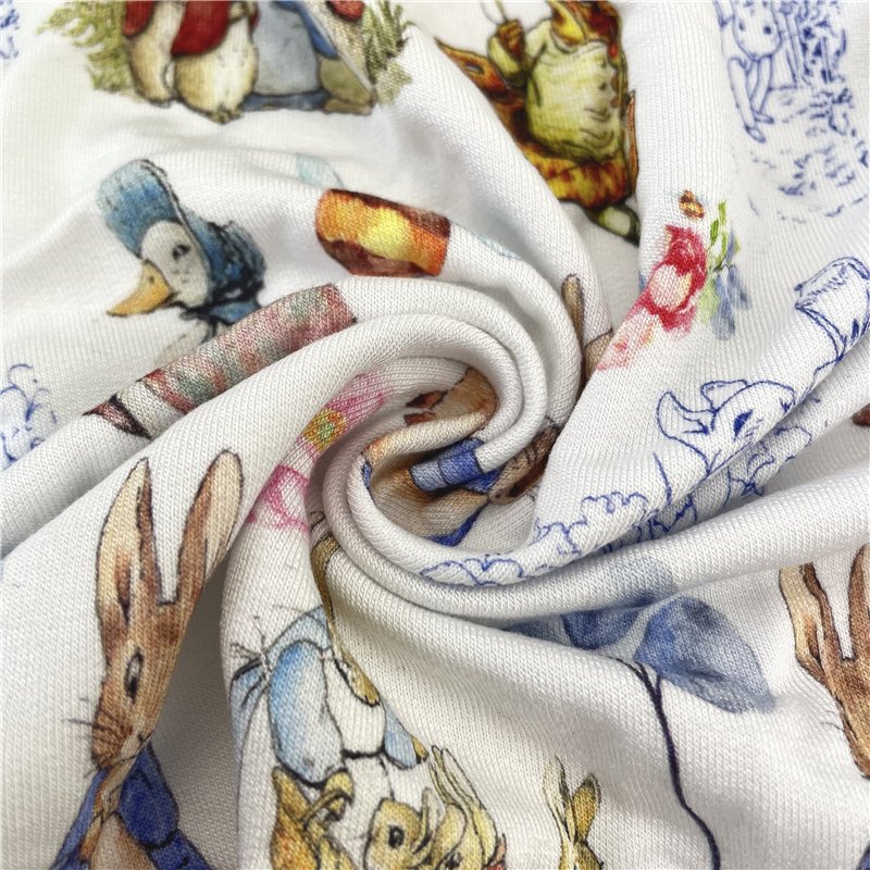 Free Sample Custom printed design Bamboo Cotton french Terry fabric for Hoodies 280gsm