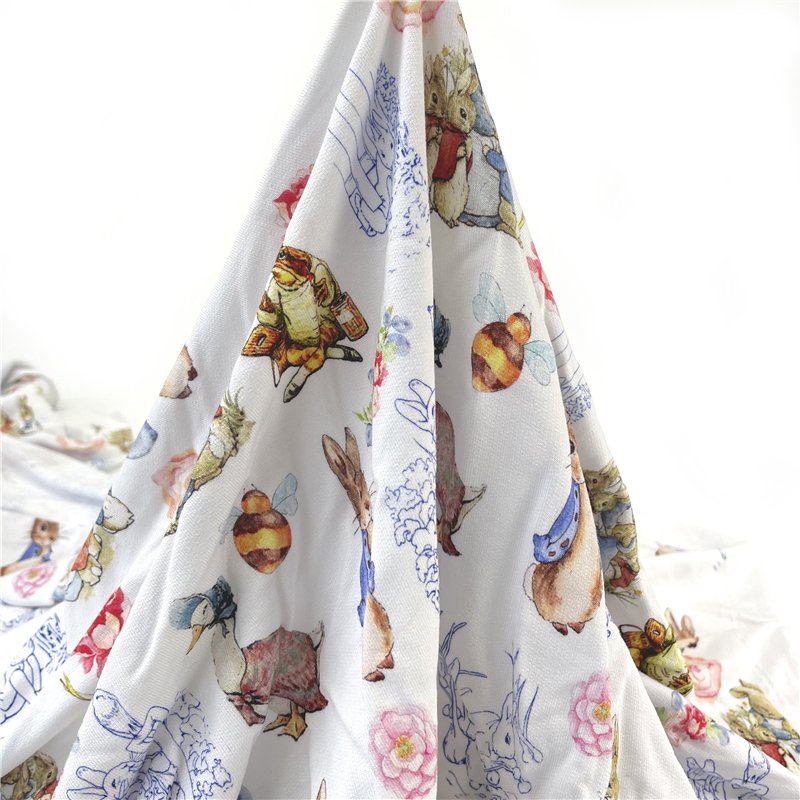 Free Sample Custom printed design Bamboo Cotton french Terry fabric for Hoodies 280gsm