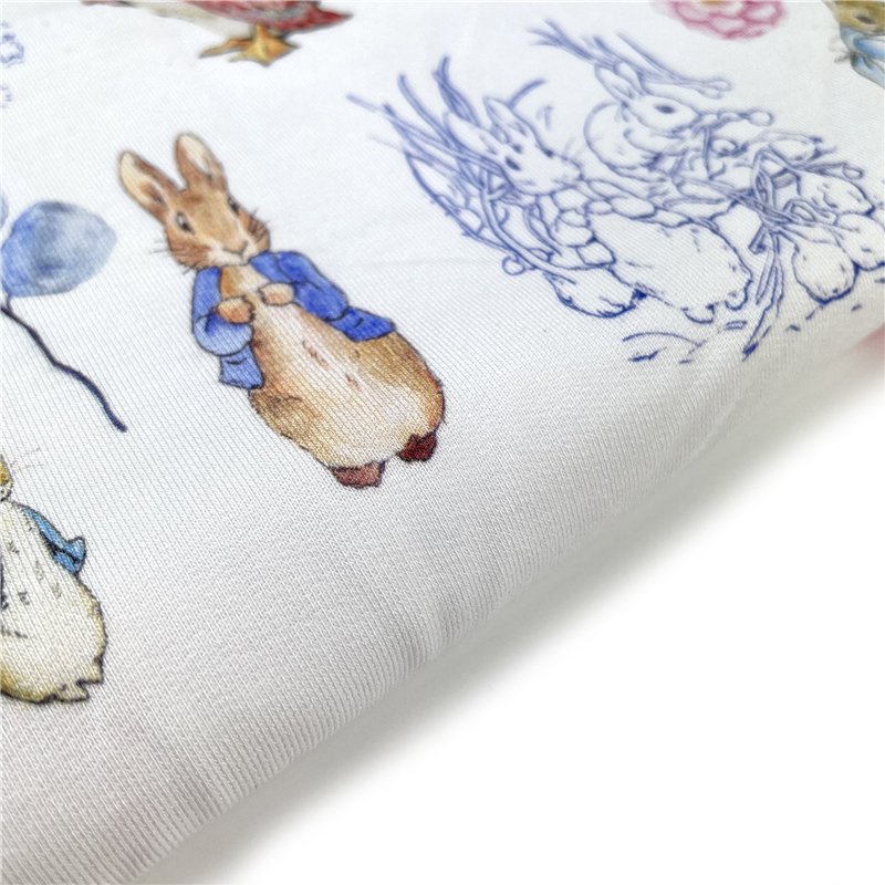 Free Sample Custom printed design Bamboo Cotton french Terry fabric for Hoodies 280gsm