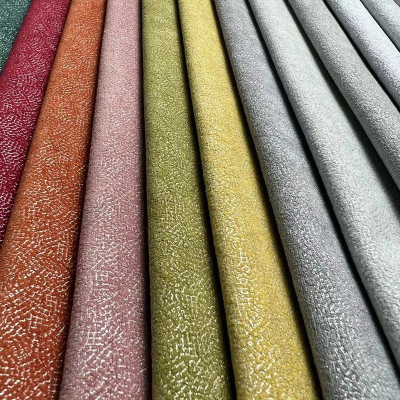 Shiny soft fabric grey interior upholstery 100% polyester printed sofa fabric