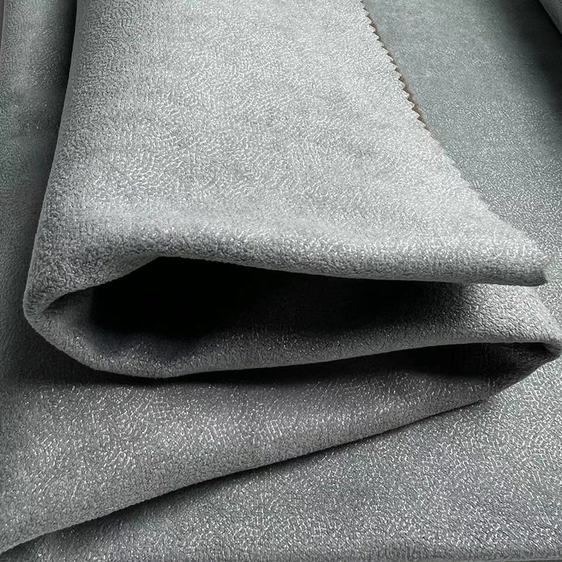 Shiny soft fabric grey interior upholstery 100% polyester printed sofa fabric