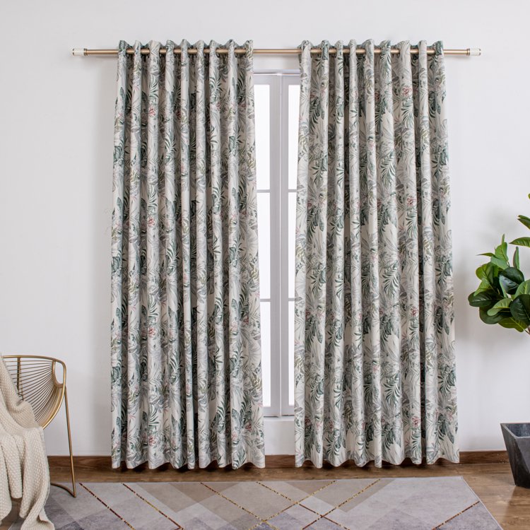 Good Quality Product Chinese Style Digital Printed Luxury Fabric Blackout Curtain For Living Room Ready Made Smart Curtain