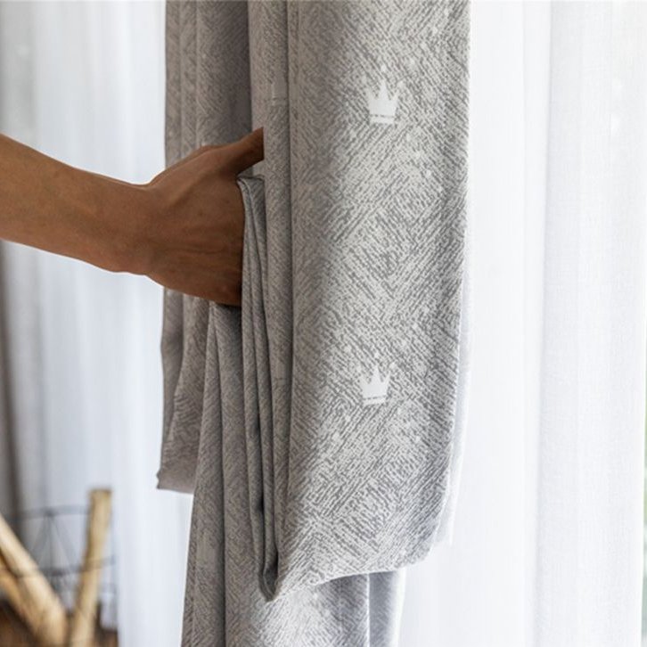 Factory supply ready stock high quality linen sunshade Jacquard curtain designs