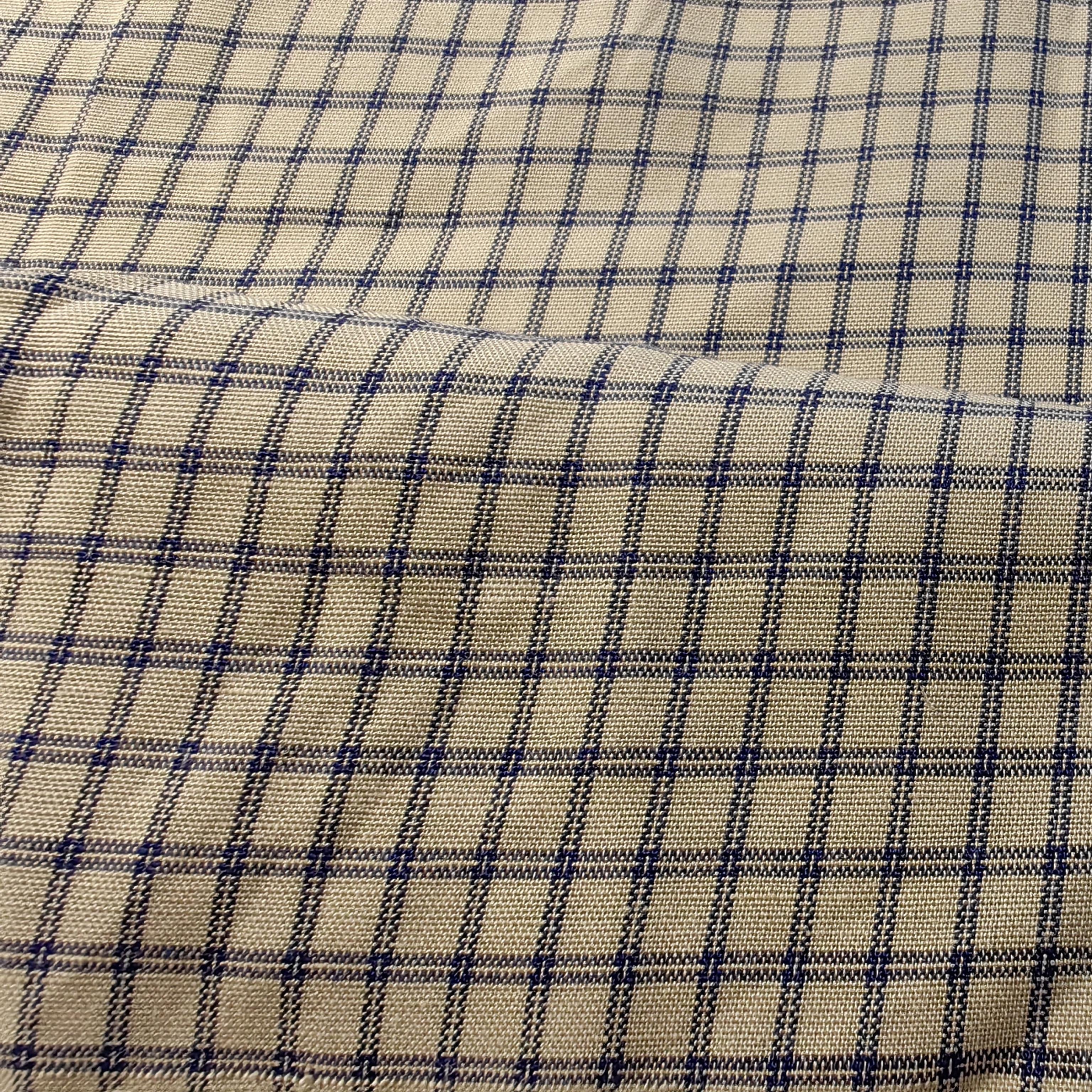 French eco-friendly flax fabrics check yarn dyed 60% linen 40% cotton fabric for shirt and clothing