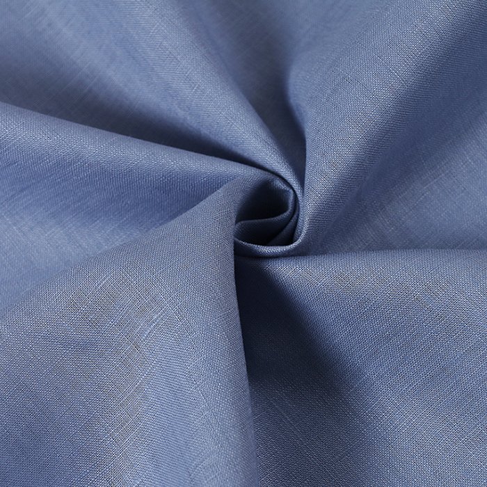 100% linen healthy fabric for fresh spring and summer shirt dress, pure color fabric