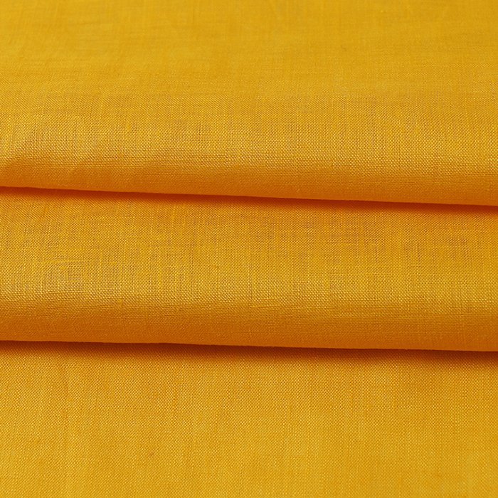 100% linen healthy fabric for fresh spring and summer shirt dress, pure color fabric