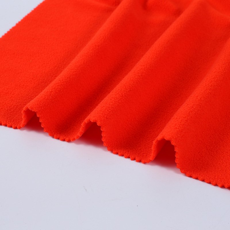 Hot sale 100%polyester two side brushed one side anti pilling casual micro recycled fleece polar fleece fabric for overcoat