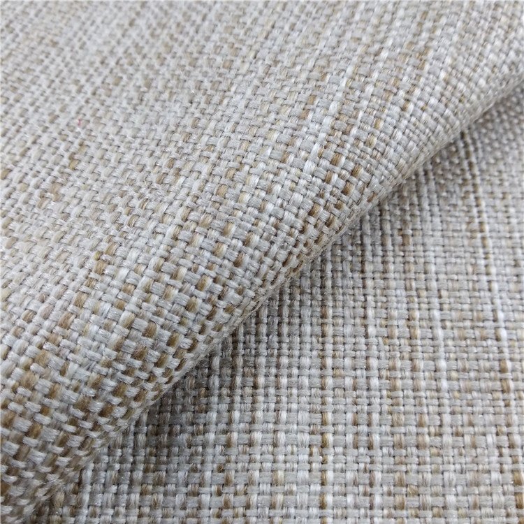 Faux Linen Fabric Sofa Fabric Polyester Cheap Black Out Curtain Fabric