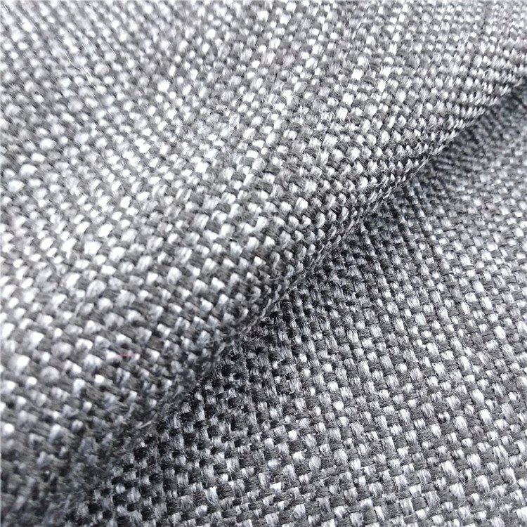 Faux Linen Fabric Sofa Fabric Polyester Cheap Black Out Curtain Fabric
