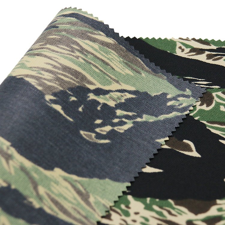 1000D polyester Tiger stripe cordura camouflage pu tactical camouflage waterproof cordura fabric 1000d