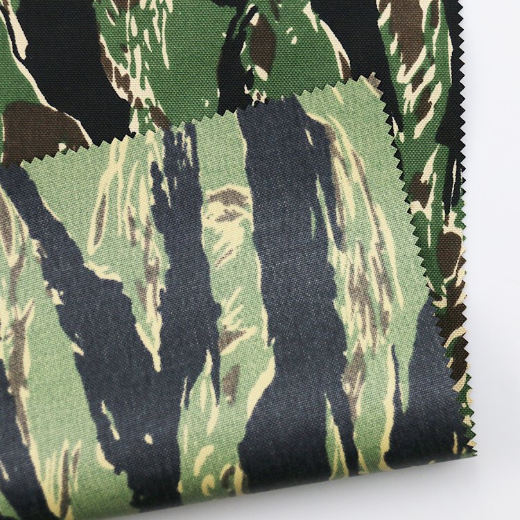 1000D polyester Tiger stripe cordura camouflage pu tactical camouflage waterproof cordura fabric 1000d