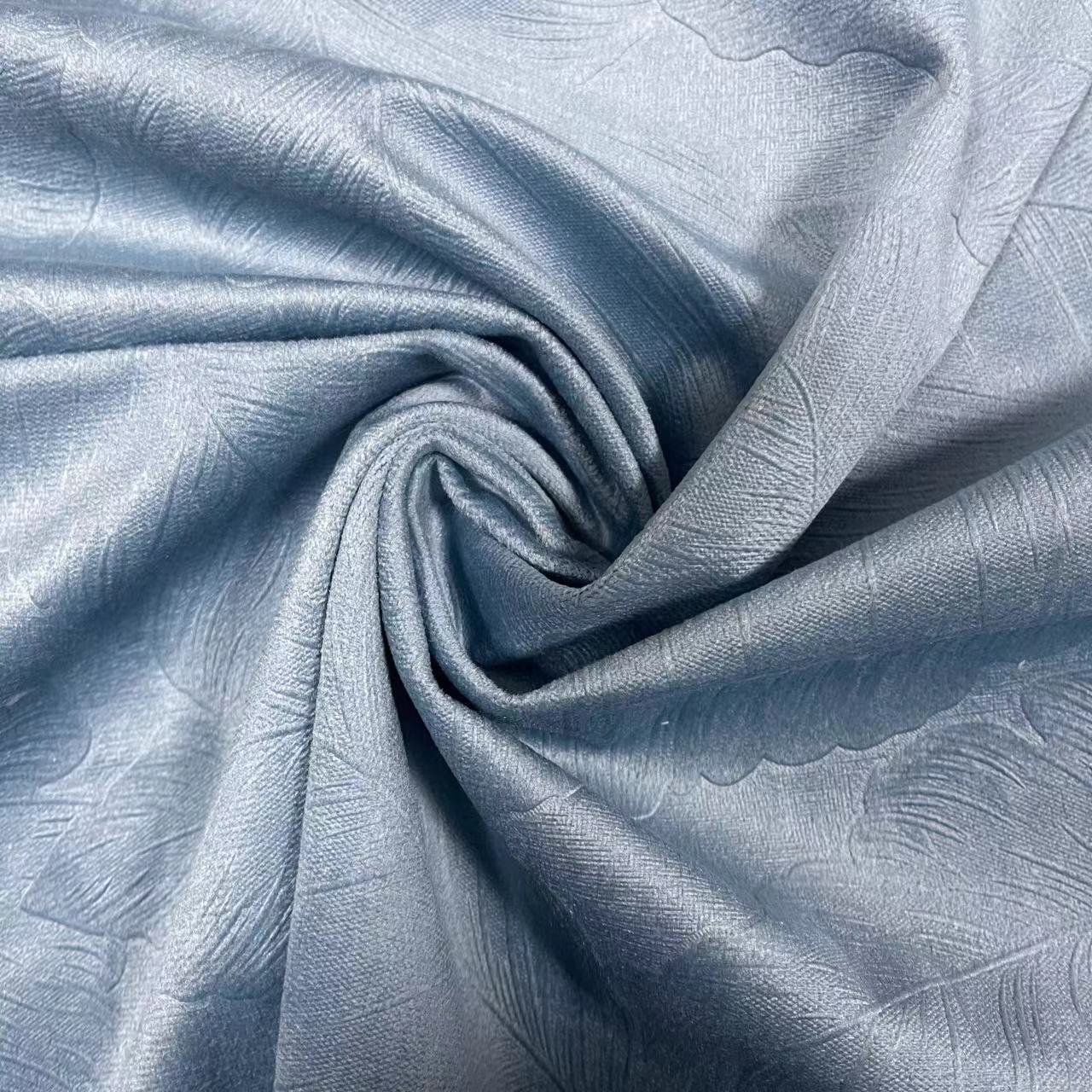 Wholesale Leaf Pattern Velvet Hotel Flame Retardant Curtain Fabric for Living Room