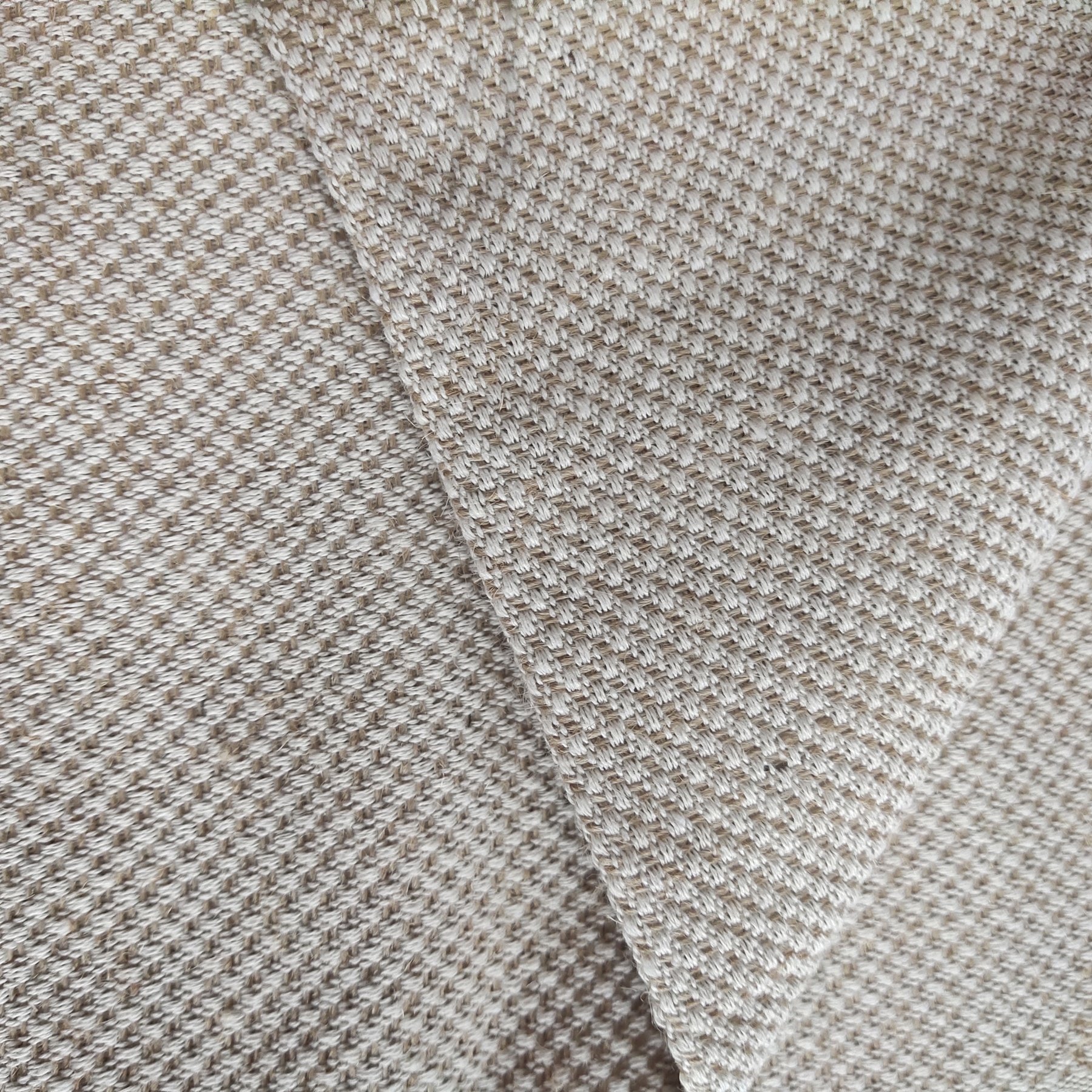 Jacquard Weave Jute Cotton Blend Fabric hessian fabric for Furniture Sofa Curtain