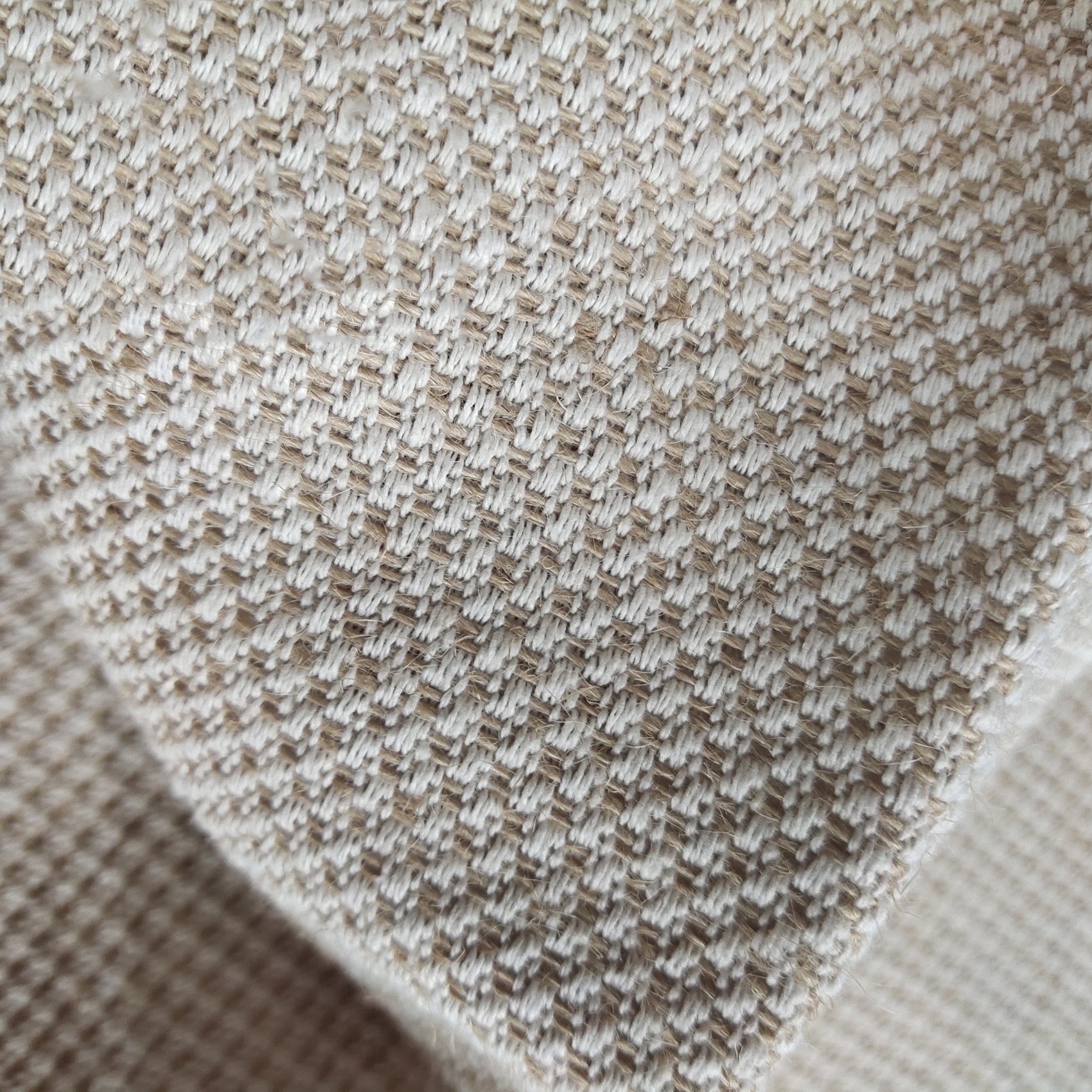 Jacquard Weave Jute Cotton Blend Fabric hessian fabric for Furniture Sofa Curtain