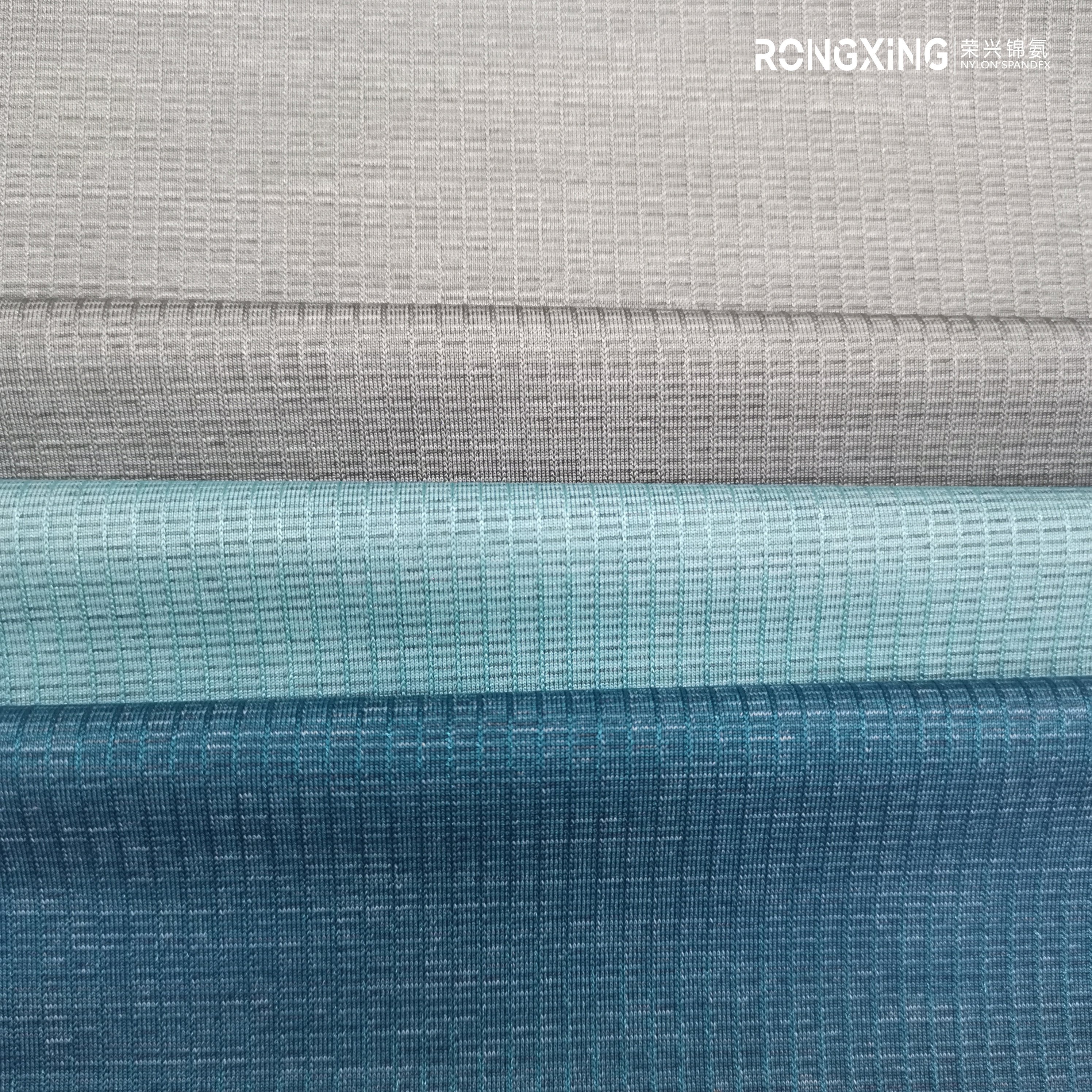 sample knit Polyester nylon spandex fabric breath cool feel recycling polo fabric sportswear stretch fabric material