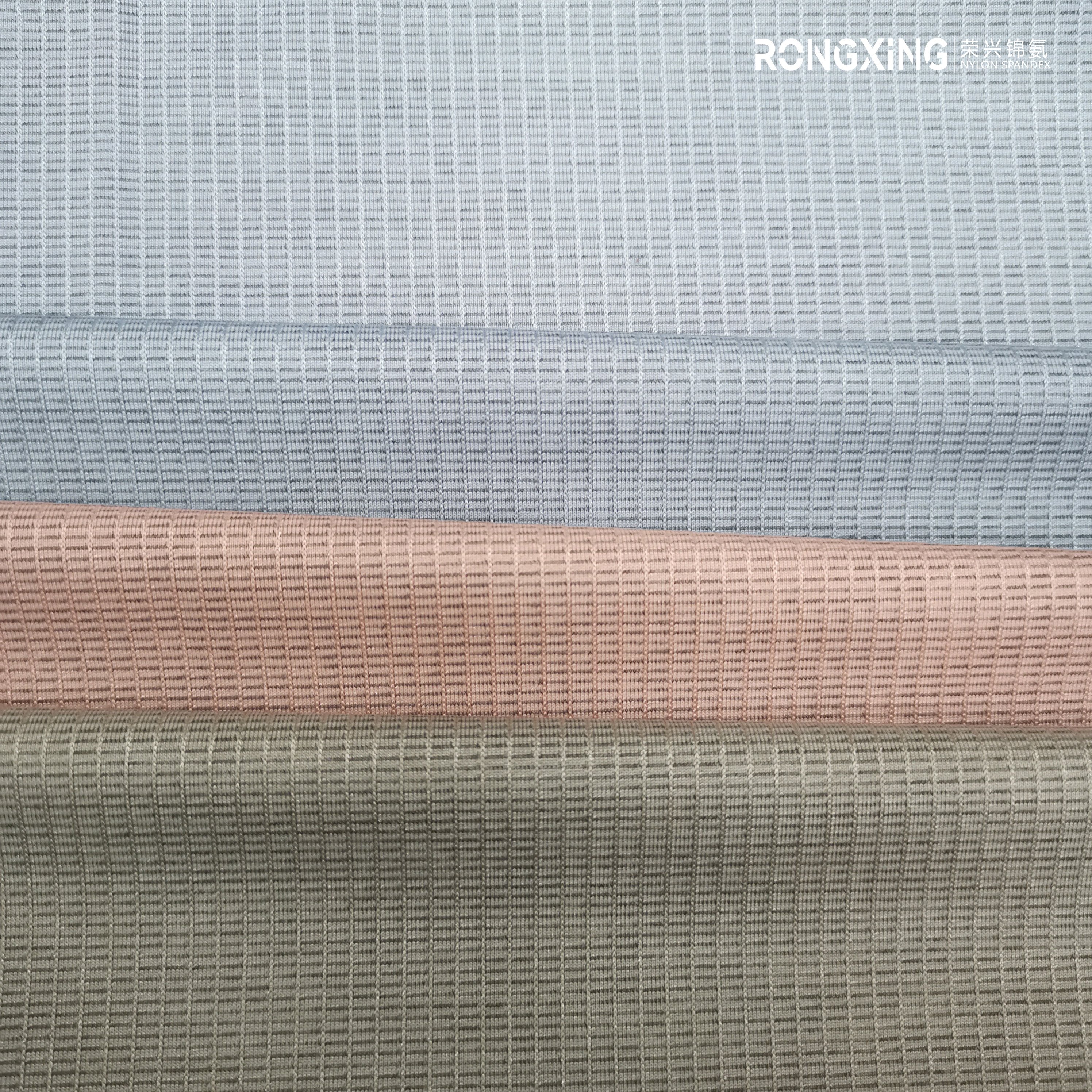 sample knit Polyester nylon spandex fabric breath cool feel recycling polo fabric sportswear stretch fabric material
