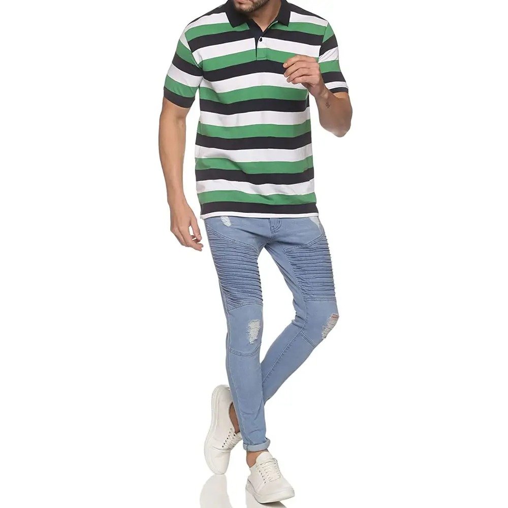 Latest Fashion Cotton Polyester Polo Shirt Men Stand Collar High Quality Short Sleeve Men Polo Shirt with customize logo