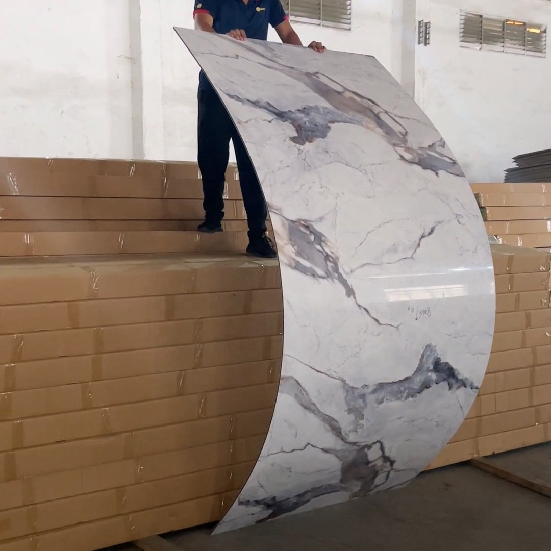 Indoor Decoration Co-extruded Bamboo Fiber Panel Carbon Slate Metal Rock Board Flexible Bamboo Charcoal Wood Veneer Slab Sheet