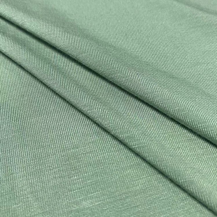 Solid Eco Friendly 4 way stretch Organic Knitting Bamboo Spandex Fabric For Clothing