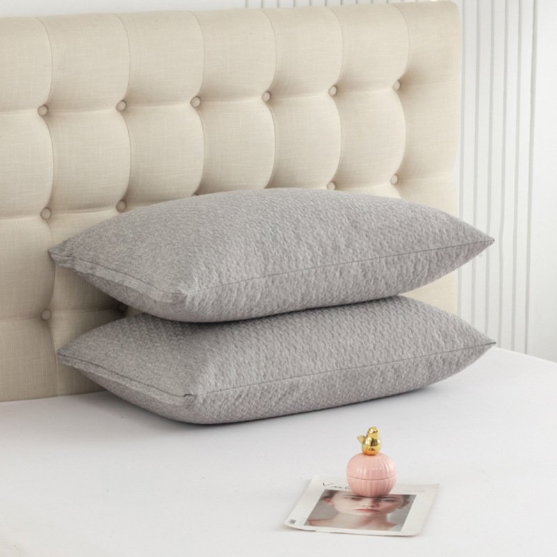 48*74cm Factory Direct Sales Bamboo Fiber Cotton Air Layer Pillow Core Protective Cover Gray Waterproof Dirt Insulation