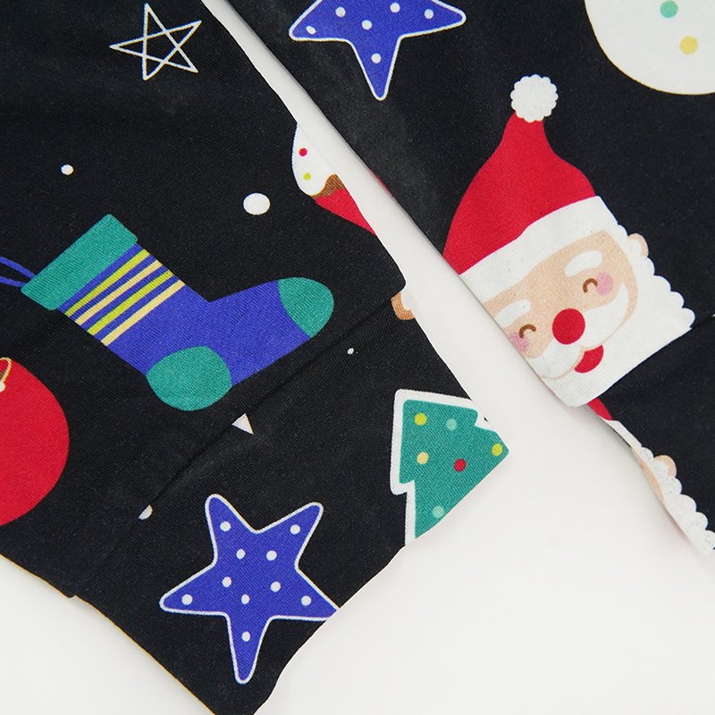 Christmas Custom Printing Wholesale Kid Clothes Sleepwear Organic Bamboo Cotton Long Sleeve Kids Pajamas Children Clothes Set