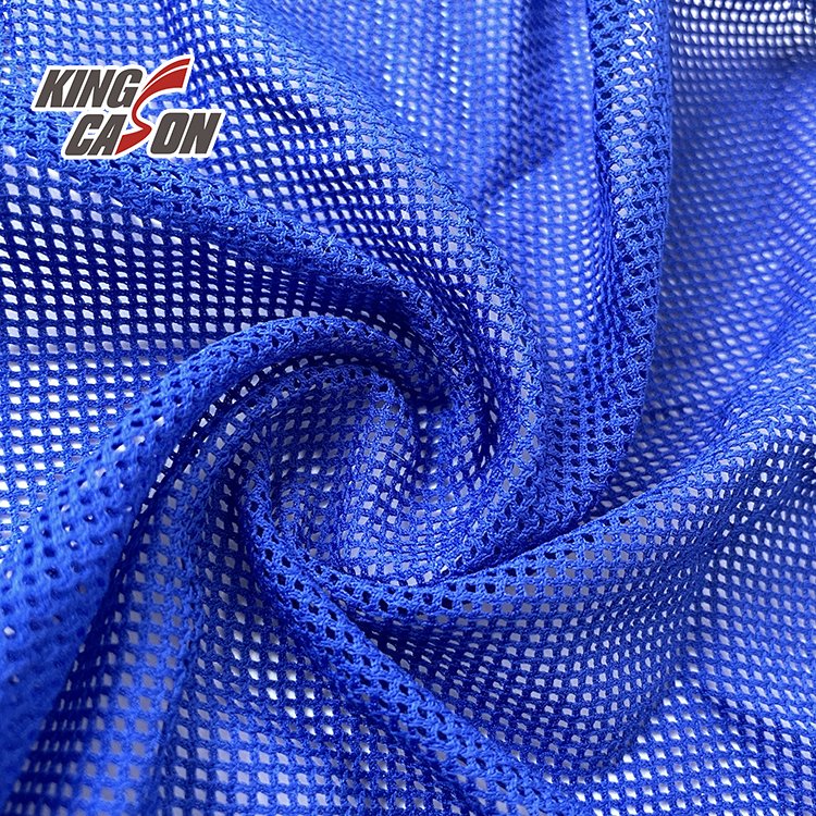 KINGCASON Wholesale 100% Polyester Customized 50D Hex hard mesh tulle net fabric For Shoes coat sportswear lining