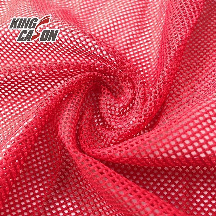 KINGCASON Wholesale 100% Polyester Customized 50D Hex hard mesh tulle net fabric For Shoes coat sportswear lining