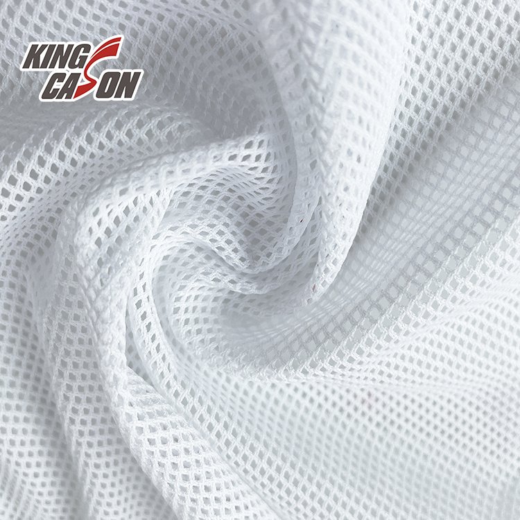 KINGCASON Wholesale 100% Polyester Customized 50D Hex hard mesh tulle net fabric For Shoes coat sportswear lining