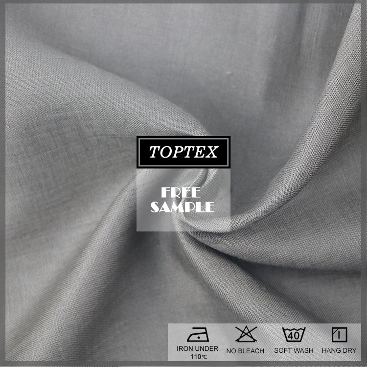 Top quality Linen 55% Viscose 45% blended printed viscose fabric
