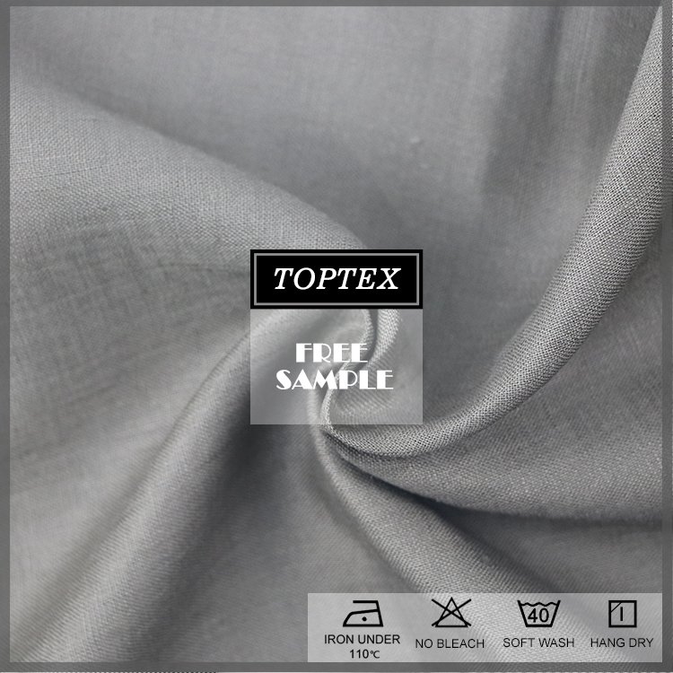 Top quality Linen 55% Viscose 45% blended printed viscose fabric