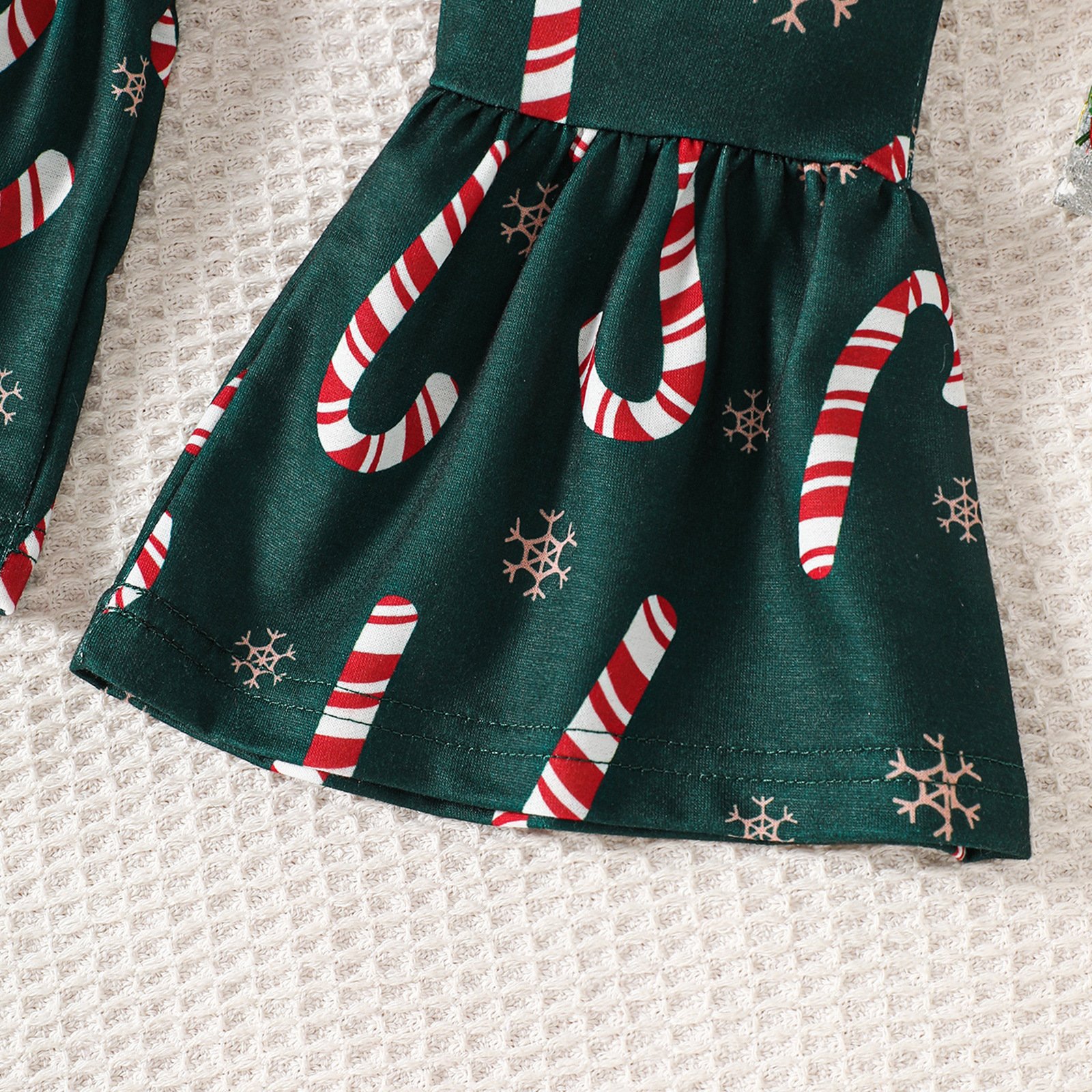 Christmas Baby Girls Set High Quality Bamboo Fabric Long Sleeve Top And Bell-bottoms Cute Children Clothing Set