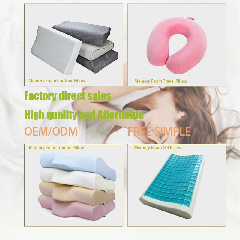 Free simple Ergonomic Bed sleeping solid Pattern Fabric Massage Cartoon Contour Neck Cervical Memory Foam Orthopedics Pillow