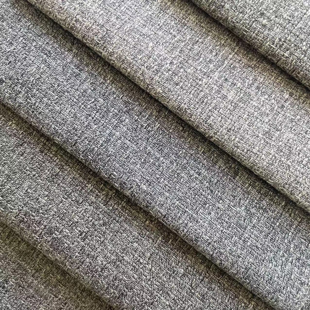 100% polyester imitation linen style velvet fabric for bed, sofa upholstery