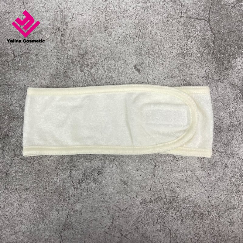 100% Organic Bamboo Headband SPA Make Up Wrap Headband Adjustable Towel Band for Face Washing Shower Facial Cover