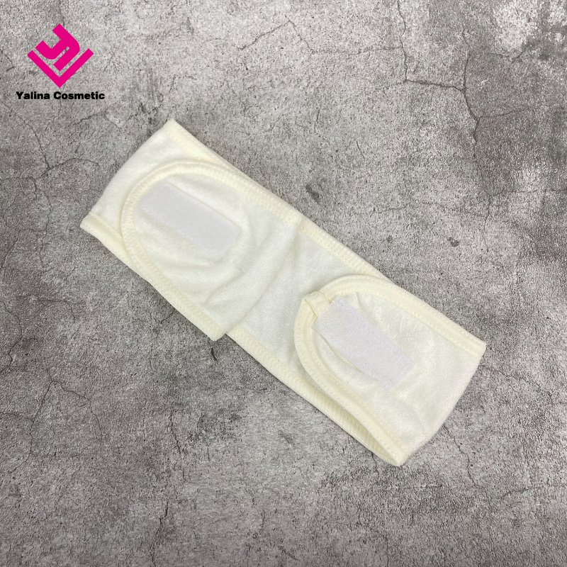 100% Organic Bamboo Headband SPA Make Up Wrap Headband Adjustable Towel Band for Face Washing Shower Facial Cover