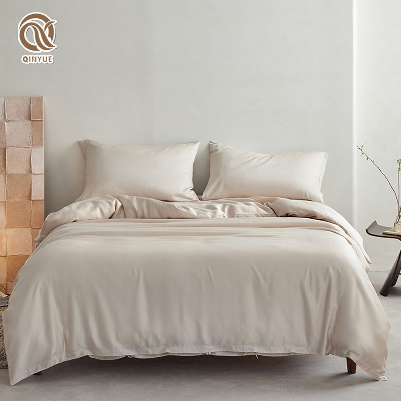 King Size Ecofriendly 100% Eucalyptus Customize Deep Pocket Flat Sheet Lyocell Fibre Bedding Sheet Set