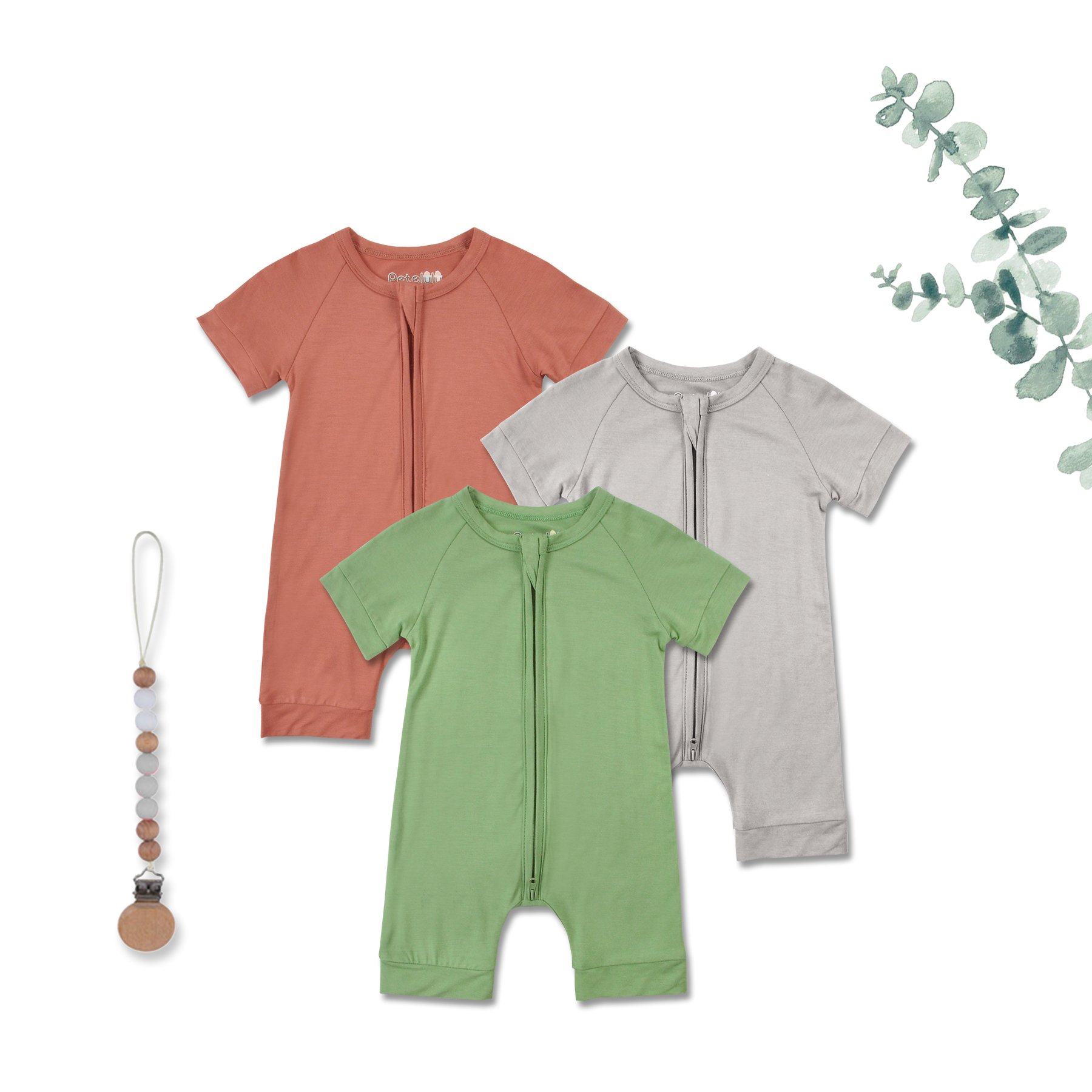 In Stock Bamboo Viscose Baby Short Sleeve Romper Wholesale Zipper Newborn Baby Clothes Infant Bodysuit
