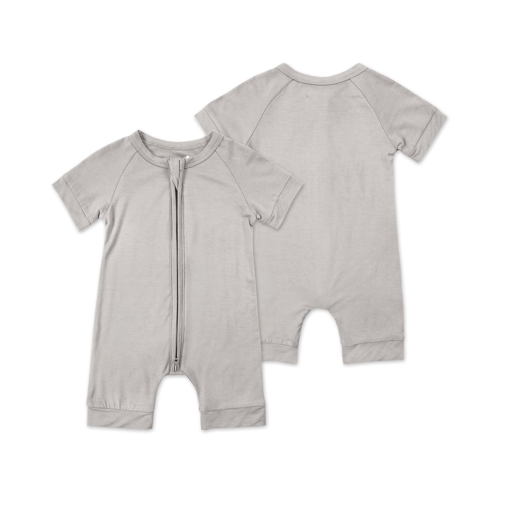 In Stock Bamboo Viscose Baby Short Sleeve Romper Wholesale Zipper Newborn Baby Clothes Infant Bodysuit