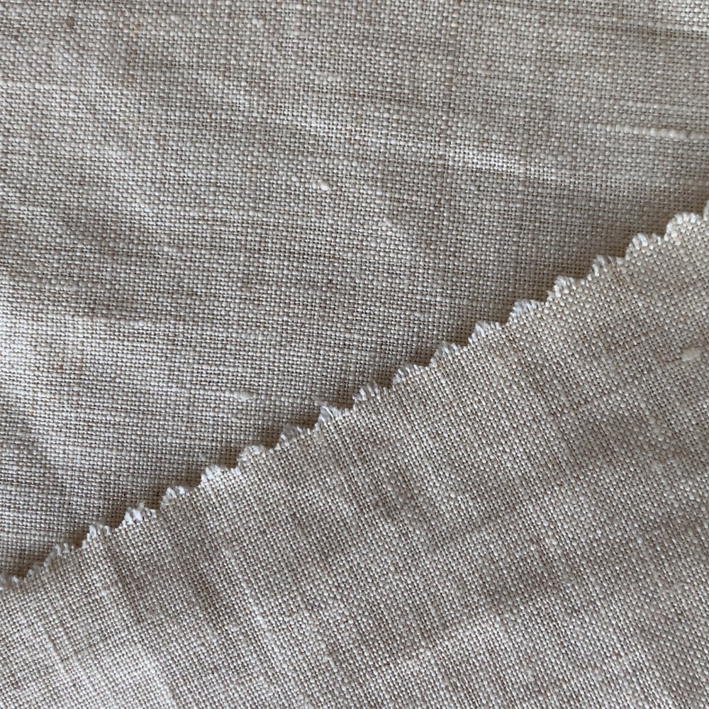 Eco-friendly soft Enzyme wash plain dyed stone washed suit 100% linen woven fabric for garment