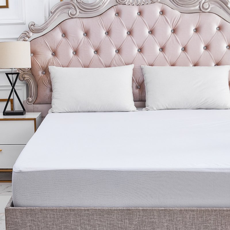 Premium Breathable Smooth Soft Cotton Terry Covers Noiseless Mattress Pad Cover 100% Waterproof Mattress Protector