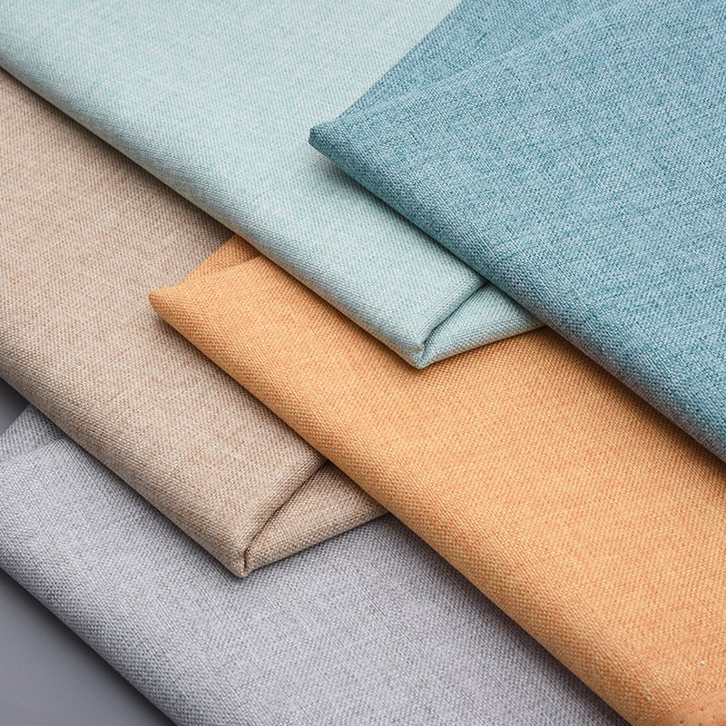 Bomar FG300 Oeko Tex Waterproof Polyester Faux Linen Sofa Fabric Linen Look Woven Upholstery Furniture Bag Curtain Home Textiles