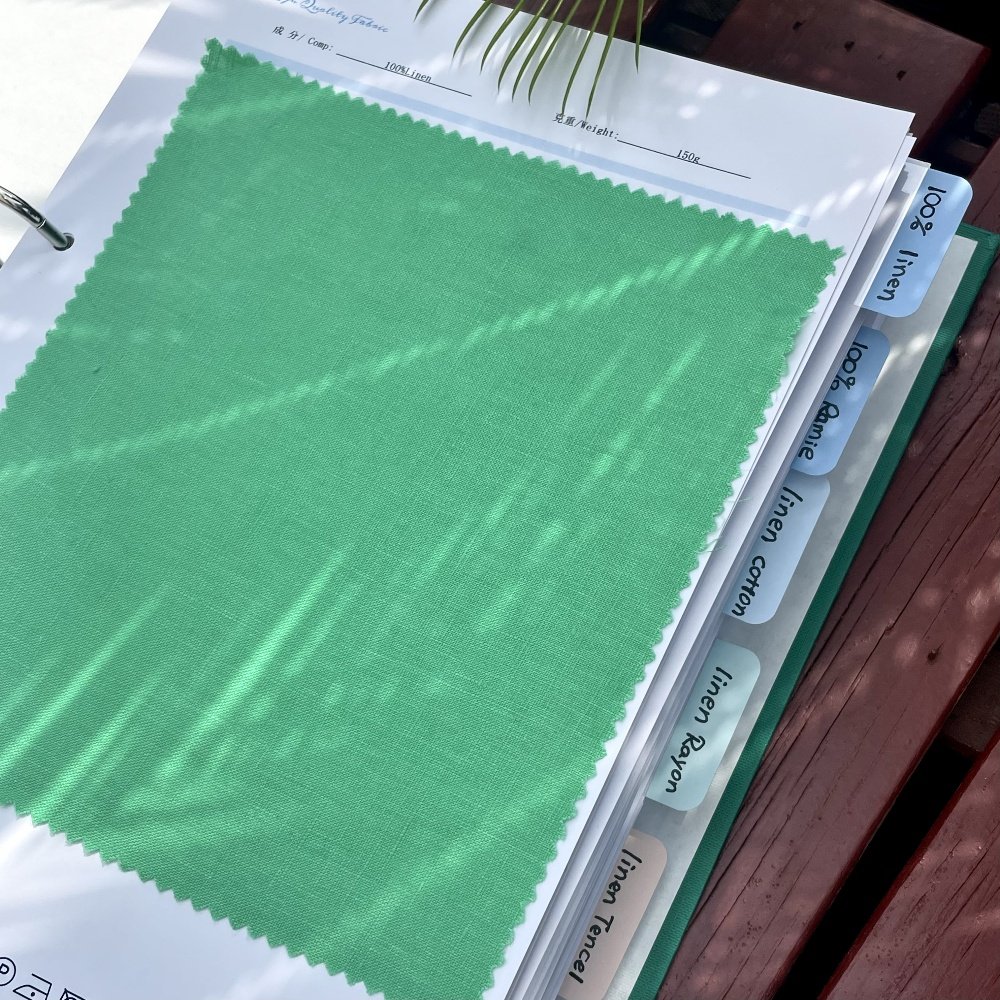 New development High quality Stripe fabric 100% linen fabric for garment ready to ship linen book