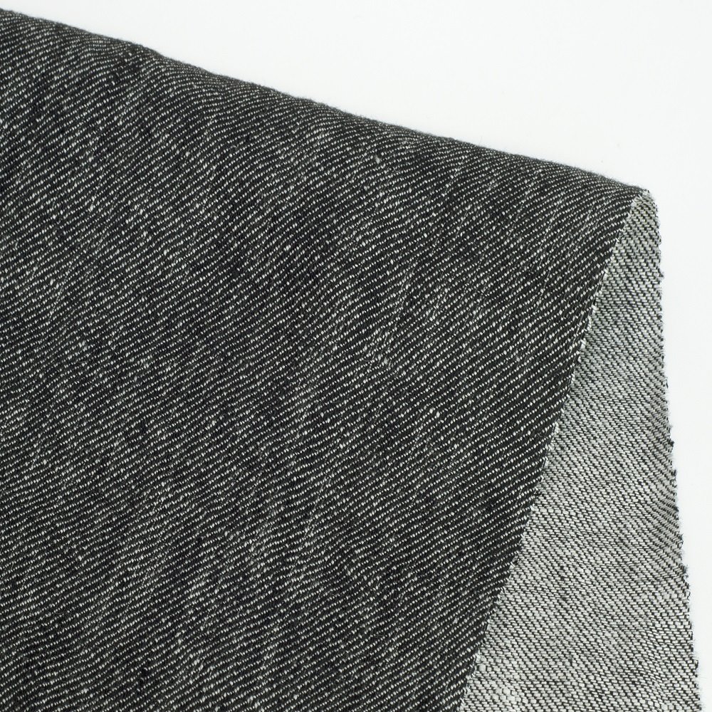 1618# Sample card 100% linen fabric 195g denim linen twill breathable heavy woven linen fabric