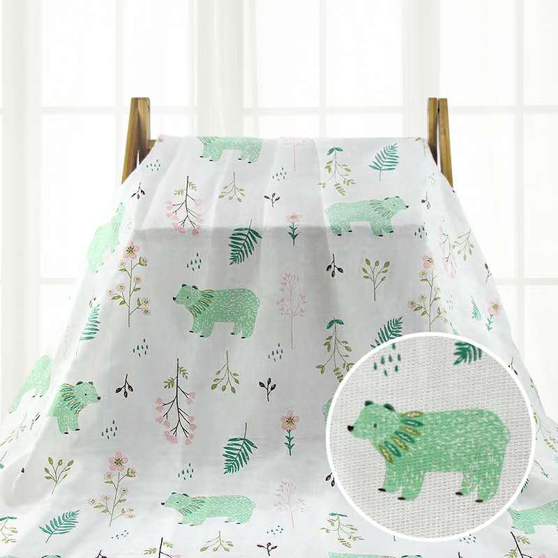 Custom printed newborn baby cotton bamboo swaddle receiving blankets set baby muslin swaddle wrap